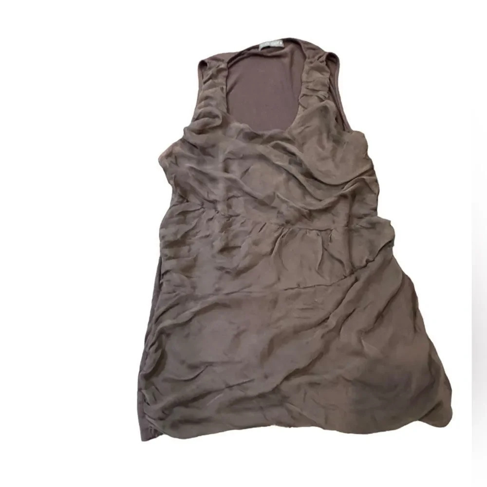 EUC Olivia Moon sleeveless top silk rayon blend Large